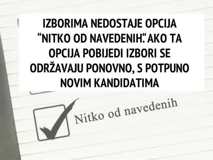 Jeste za ovakve izbore?