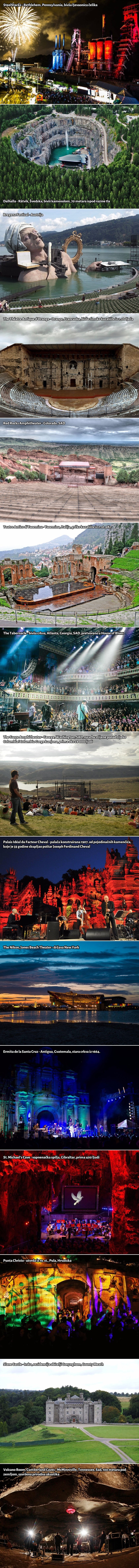 GALERIJA: Najljepša, nevjerojatna mjesta za koncerte na svijetu