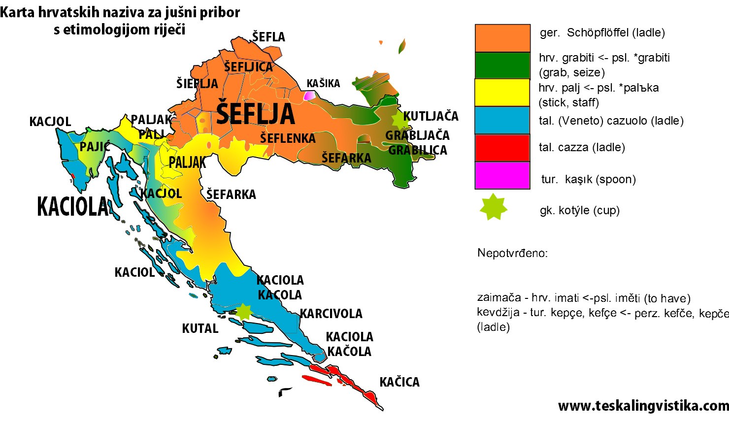 Kojim jezicima pričamo: Šeflja, kaciola, grabljača, kašika?