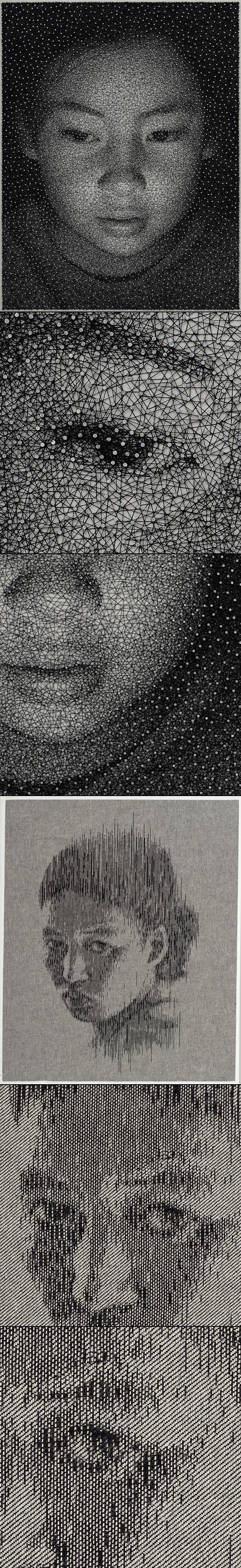 Veličanstveni portreti od čavala, niti i trapera