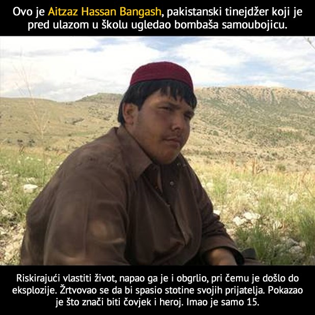 Pakistanski dječak napao bombaša i dao život za prijatelje