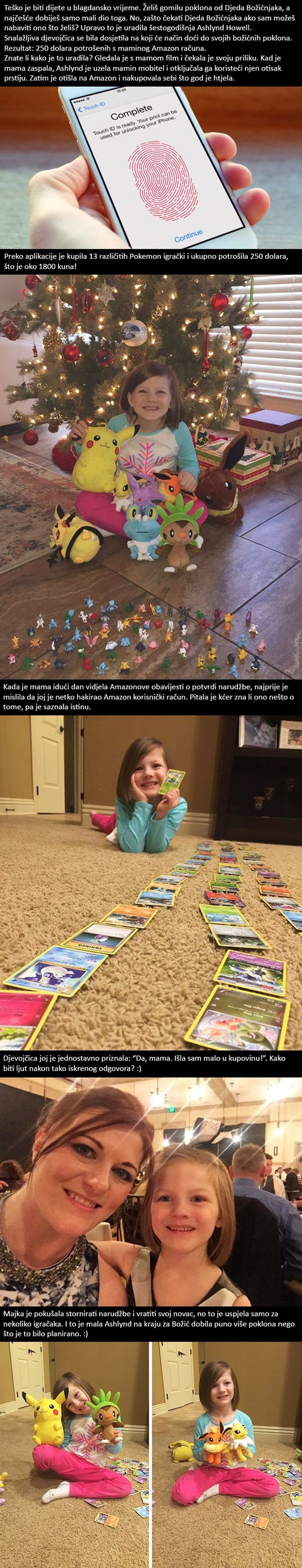 Djevojčica koristila mamin otisak prsta kako bi potrošila 250 dolara na Pokemone, nije joj nimalo žao!