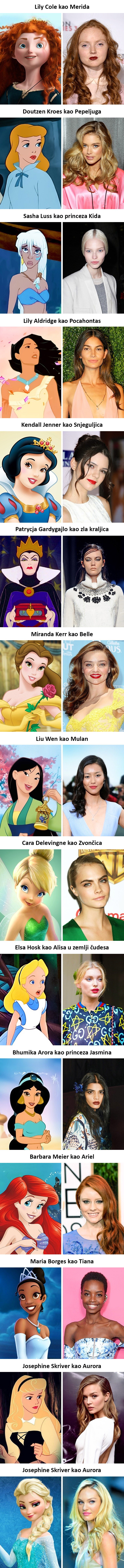 15 manekenki koje izgledaju kao glavne junakinje Disneyevih crtića!