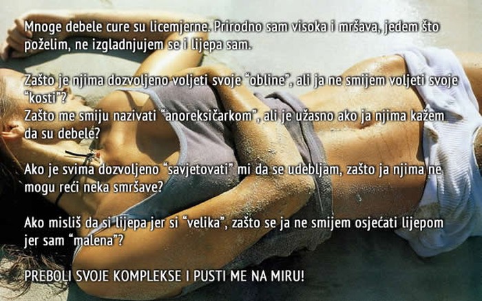 Debele žene su licemjerne?