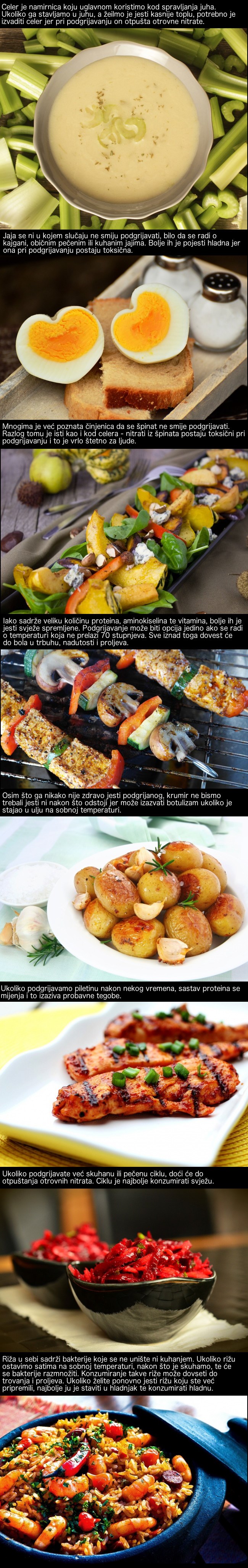 Osam namirnica koje nikako ne biste trebali podgrijavati