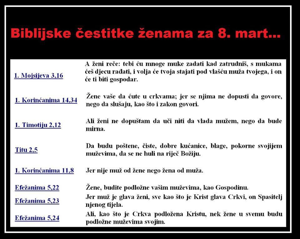 Biblijske čestitke ženama za 8. mart