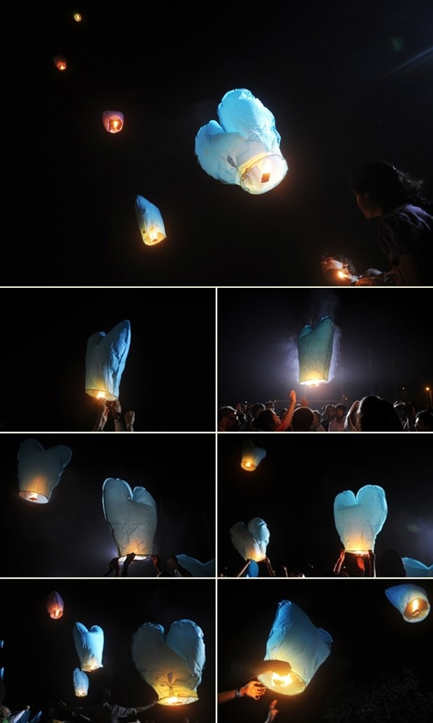 Lampioni ispunjeni lijepim željama pušteni prema nebu