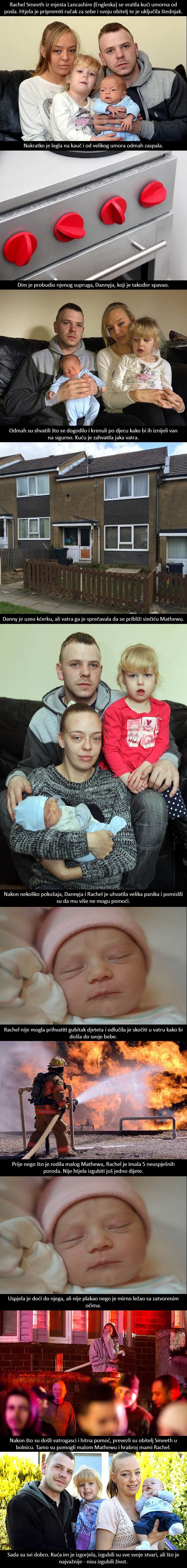 Hrabra mama skočila u vatru kako bi spasila svoju bebu
