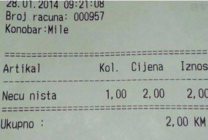 WTF? Izdali mu račun iako nije ništa naručio