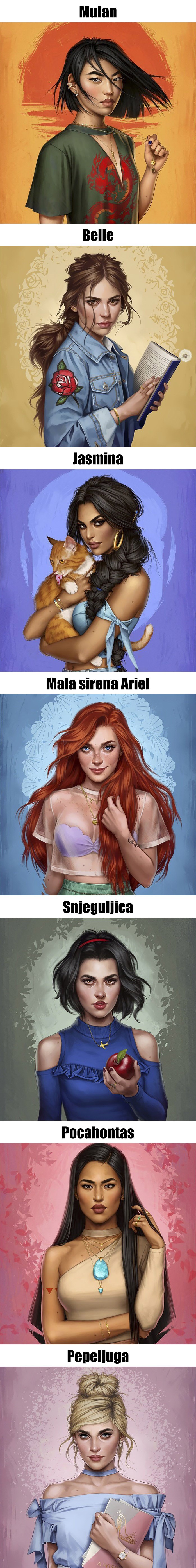 Disneyeve junakinje su dobile izgled, ovako bi izgledale da žive u 2017. godini
