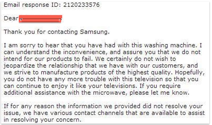 "Pijani" Samsung odgovorio zbrčkanim mailom
