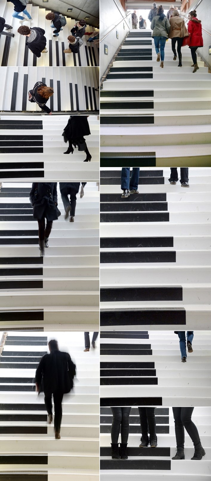 Stepenice podzemne postale klavirske tipke