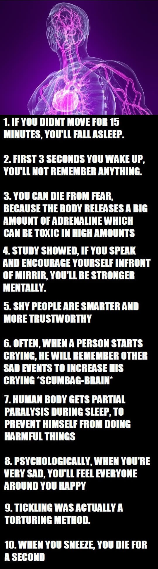 Znate da čovjek može umrijeti od straha?