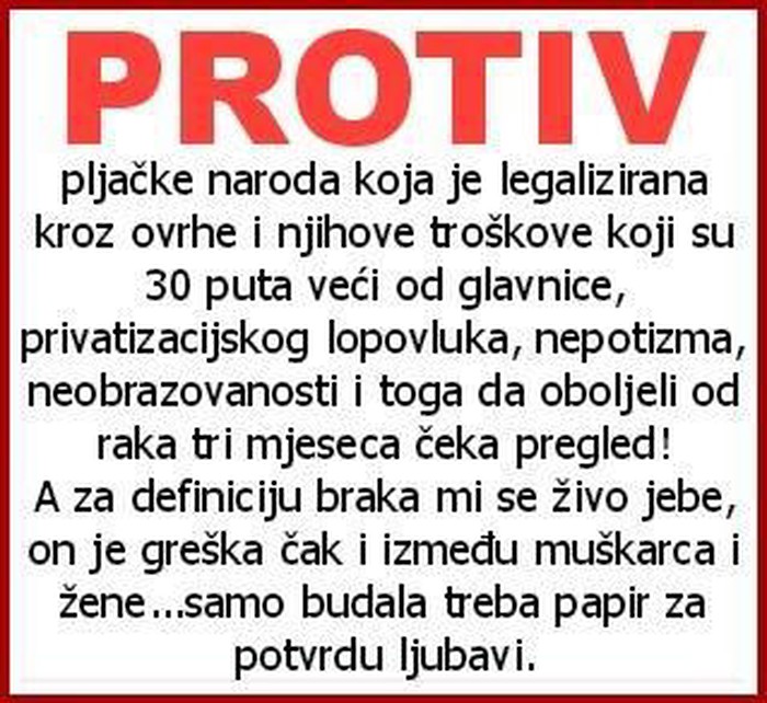 Protiv čega bismo zapravo trebali biti