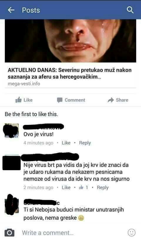 Severinu prebio muž ili virus?