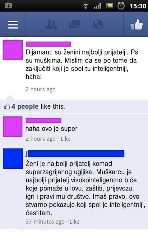 Djevojka je napisala seksistički status na fejsu, a onda ju je jedan komentar sravnao sa zemljom
