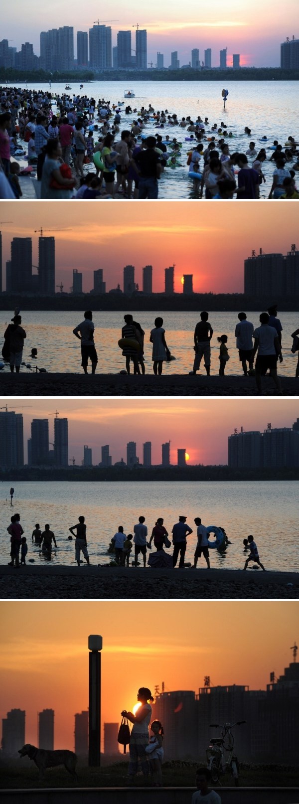 Bajkoviti zalazak sunca između rijeka Yangtze i Huaihe