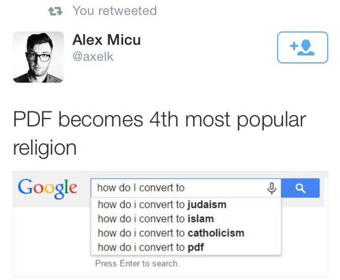 PDF postao jedna od najvećih religija!