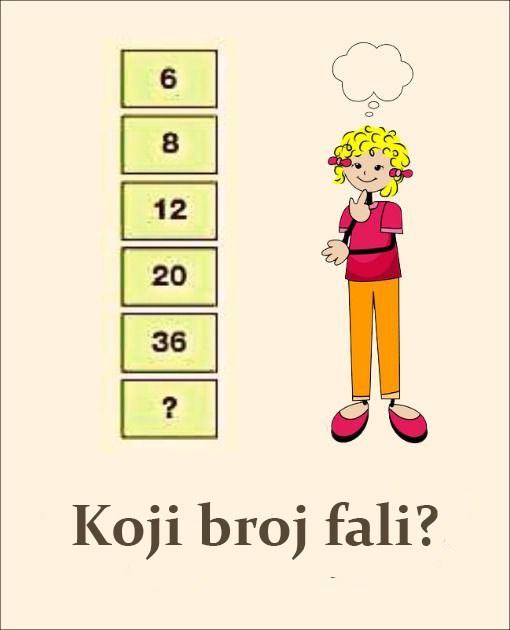 ZAGONETKA za zagrijavanje: Koji broj fali?