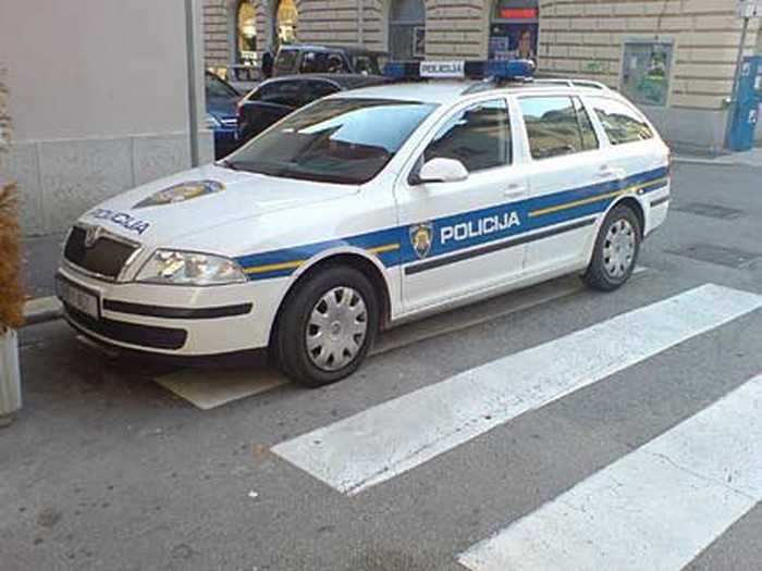Policija čuva zebru da netko ne parkira na njoj?