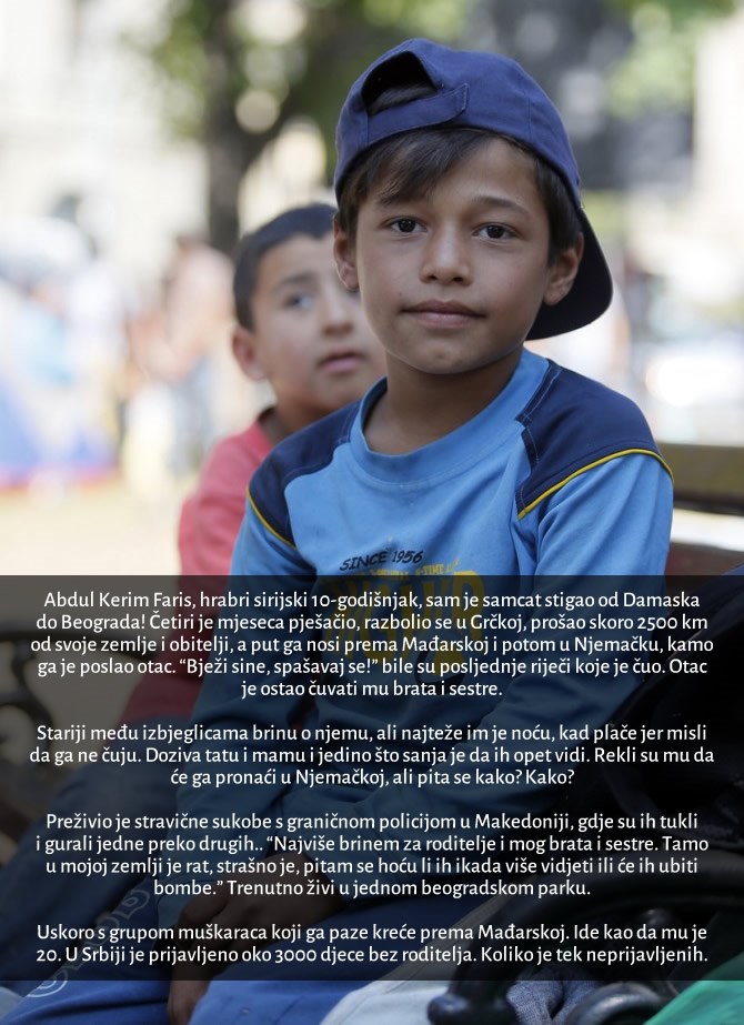 MALI JUNAK: Sirijski dječak sam stigao od Damaska do Beograda!