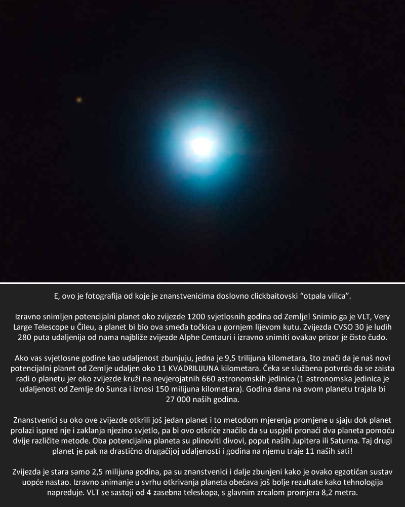 Nemoguća fotografija planeta udaljenog 1200 svjetlosnih godina!