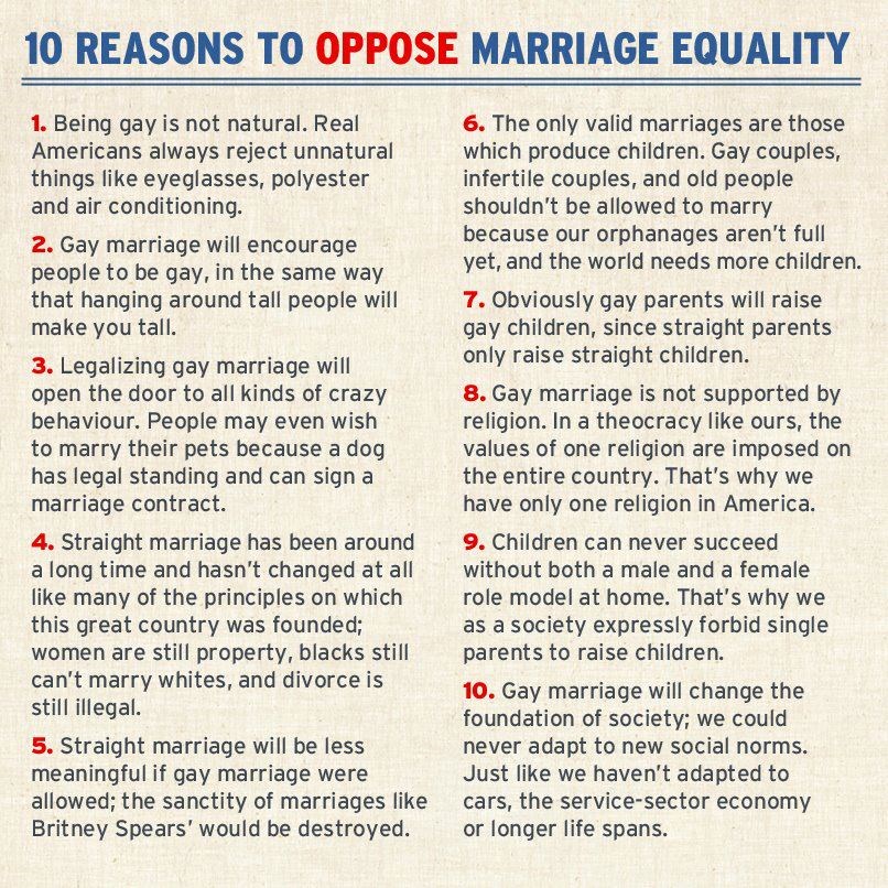 Zašto reći NE gej brakovima!