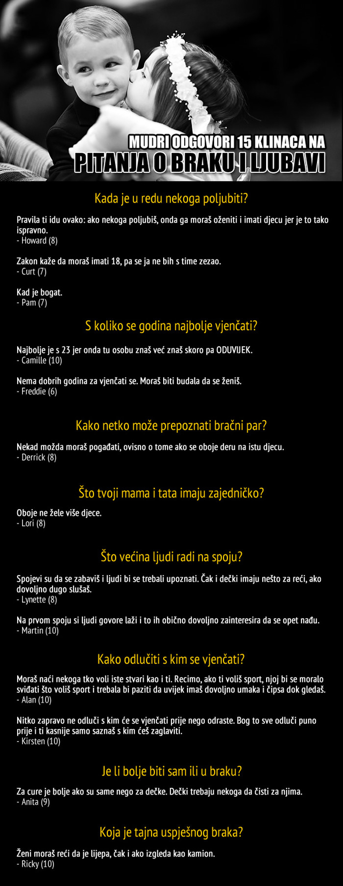 Mudri klinci o ljubavi i braku