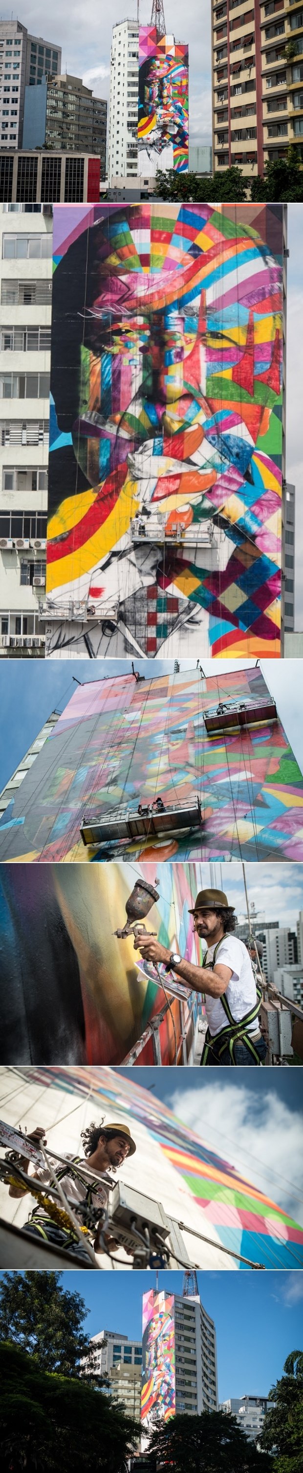 U Brazilu naslikali ogromni mural Oscara Niemeyera