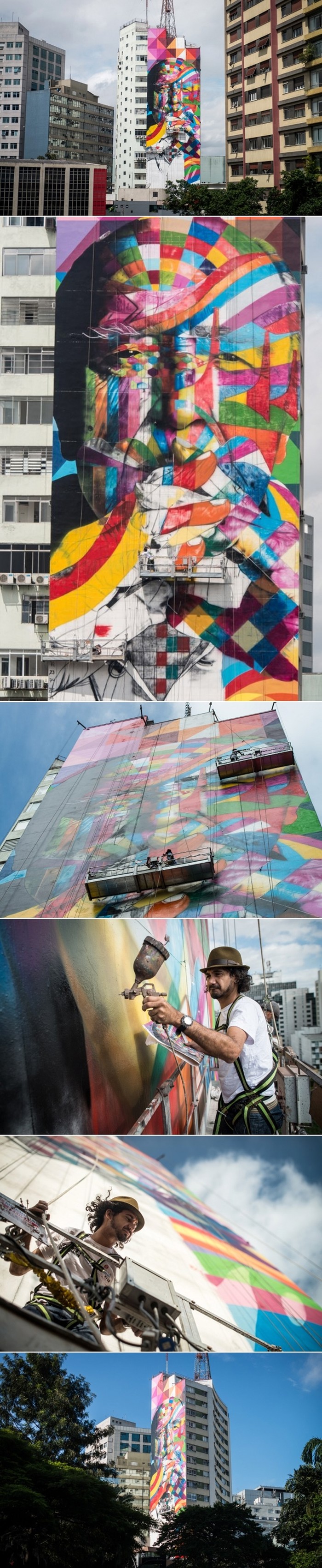 U Brazilu naslikali ogromni mural Oscara Niemeyera