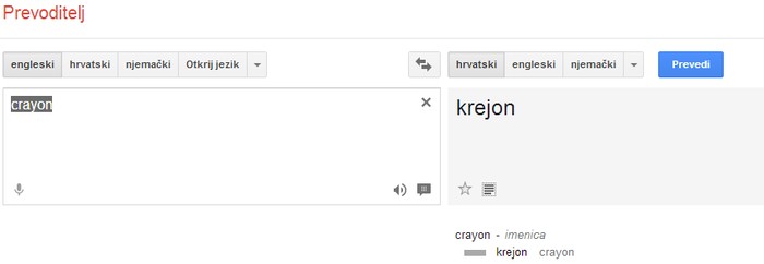 Google počeo prevoditi "po Vuku"