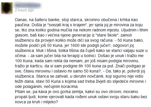 Kakvu djecu odgajamo kad unuk baku ostavi gladnu?