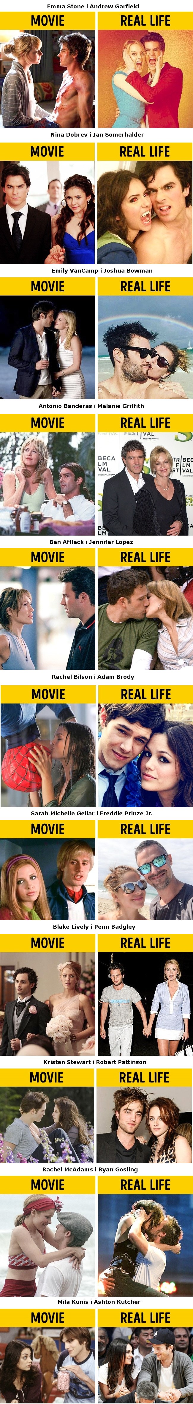 11 holivudskih parova koji su ljubav s filma prenijeli u stvarnost