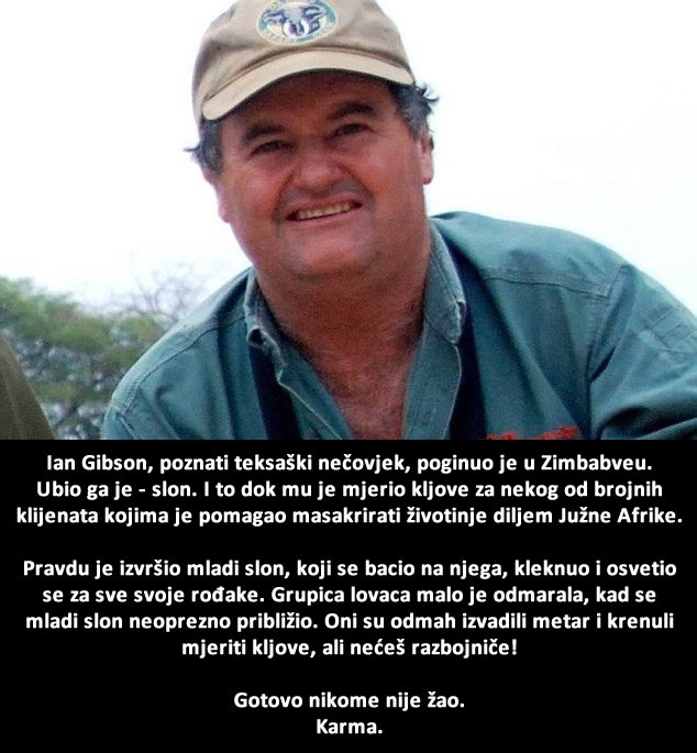 Ubojicu slonova ubio - slon!