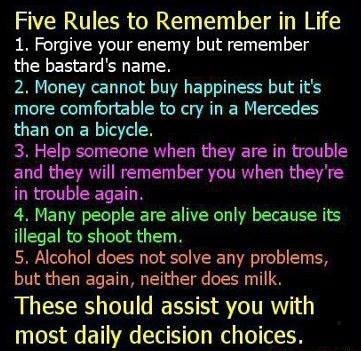 Pet pravila stvarnog života