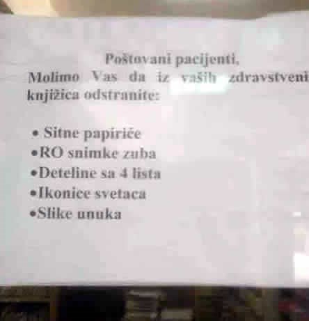 U zdravstvenu idu samo novčanice s bar dvije nule