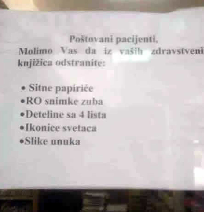 U zdravstvenu idu samo novčanice s bar dvije nule