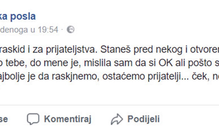 Svijet bi bio ljepše mjesto kada bi ljudi otvoreno govorili o ovakvim stvarima