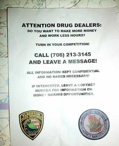 Policija dilerima ponudila "deal": Prijavi konkurenciju!