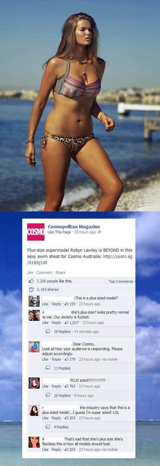 Objava Cosmopolitana koja je izazvala burne reakcije: Je li OVO plus size model?!