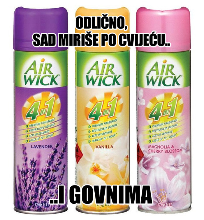 Mirisi za WC samo dodatno use...pogoršaju stvar