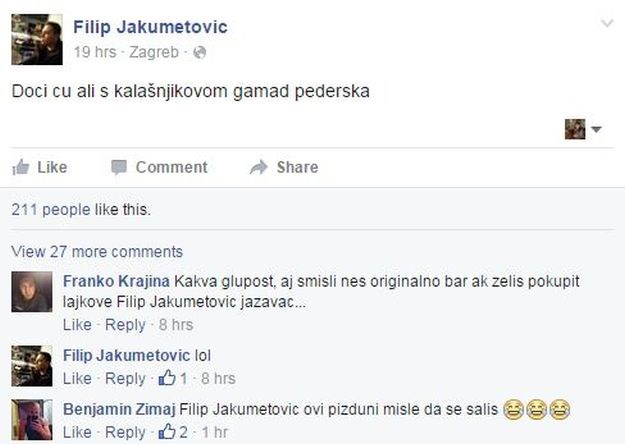 ISIS-om, Hitlerom i kalašnjikovima po Bieberu i "pederima": Ovako mrze mladi Hrvati