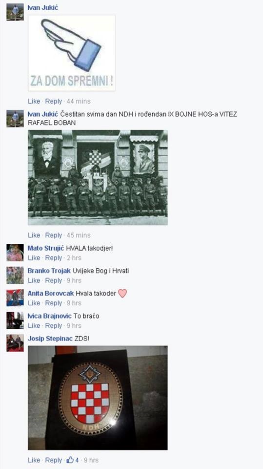 Primitivni ustašoidi na Fejsu orgijaju nacističkim odurnoćama