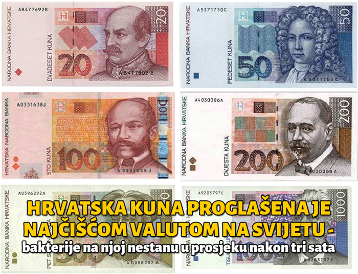 Zašto je hrvatska valuta proglašena najčišćom na svijetu!