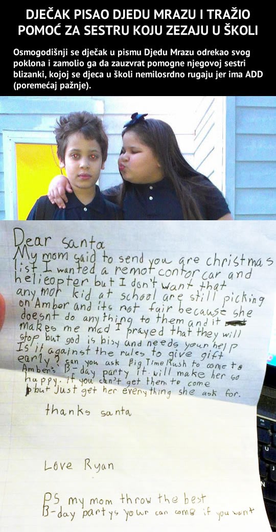 Dječak dobrotom dirnuo svijet: Djedice, pomozi mojoj sestrici