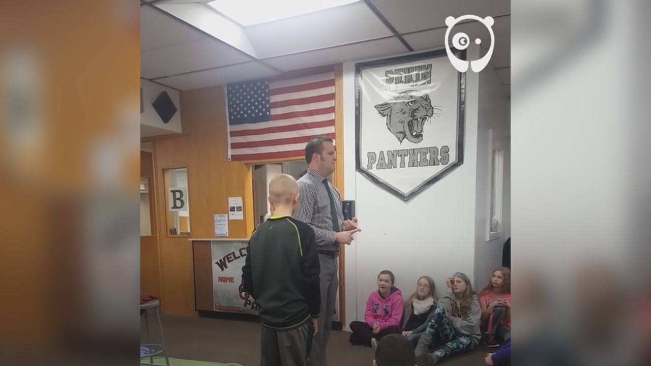 VIDEO Djeca u školi su mu se rugala zbog obrijane glave, pa je obrijao glavu ravnatelju!