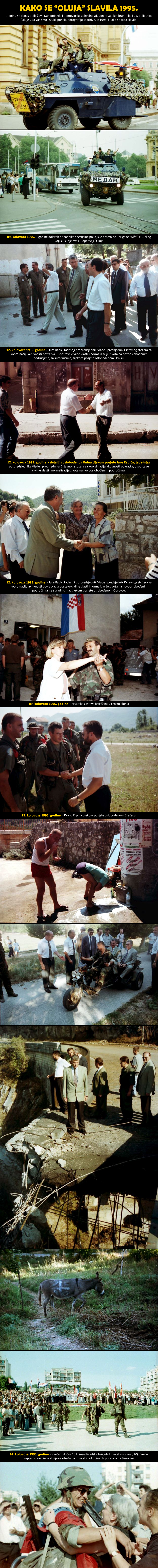 Ovako se Oluja diljem Hrvatske slavila 1995.