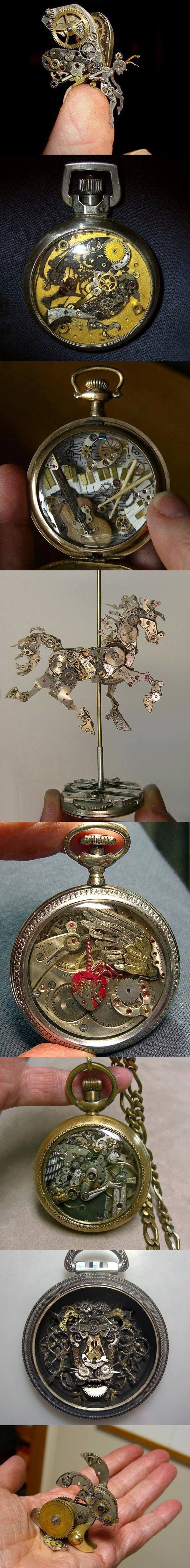 Američka umjetnica Sue Beatrice čini nevjerojatne skulpture od dijelova starih satova..