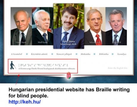 Ludi Mađari na web stranicu stavili pismo za slijepe