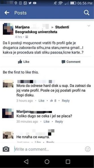 Pitala je što treba učiniti kako bi vratila Facebook profil, a ovaj joj je čovjek dao urnebesan odgovor